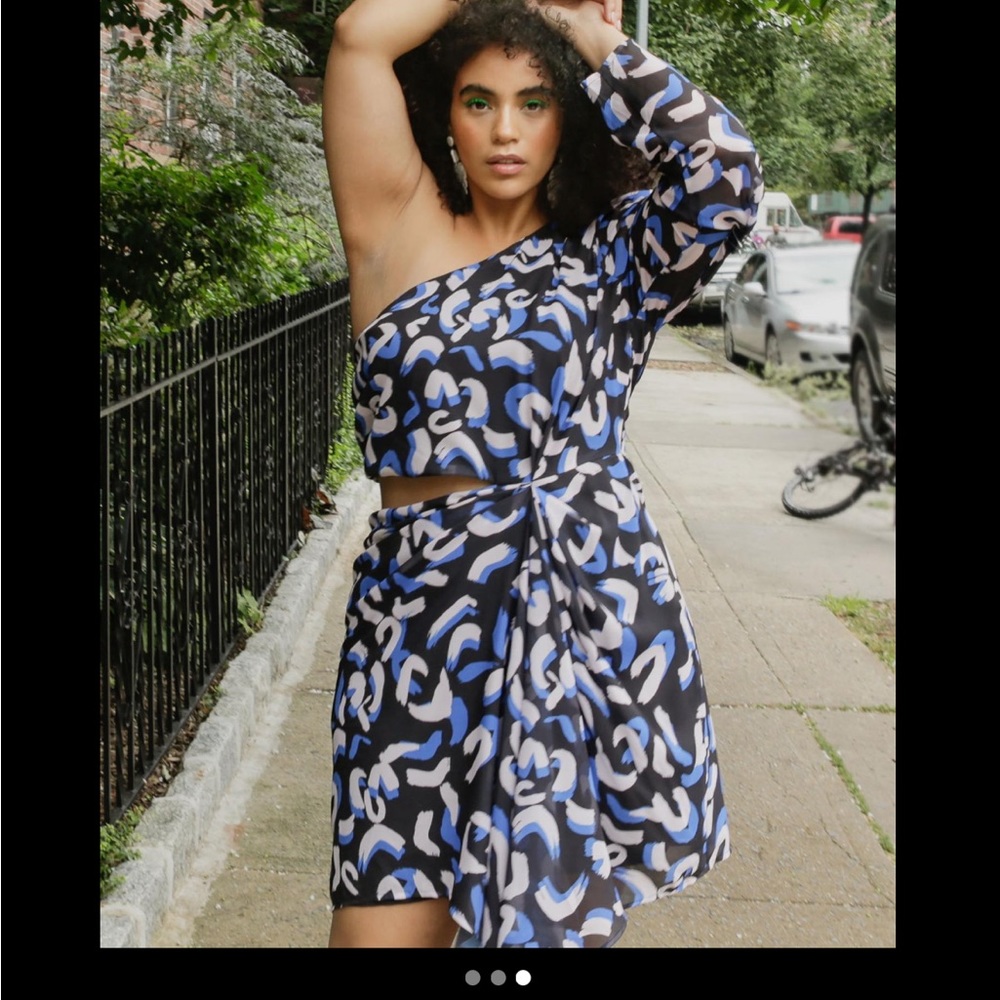 One shoulder dress plus size